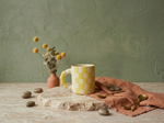 Handmade Ceramics - Yellow Checks Mug image 1