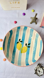 Cute Handmade Ceramics - Yellow Lemon Snack Bowl image 2