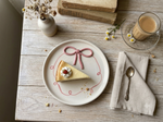 Ceramic Handmade Plate- Pink Ribbon image 1