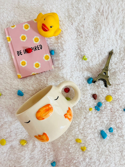 cute handmade mug- yellow duck