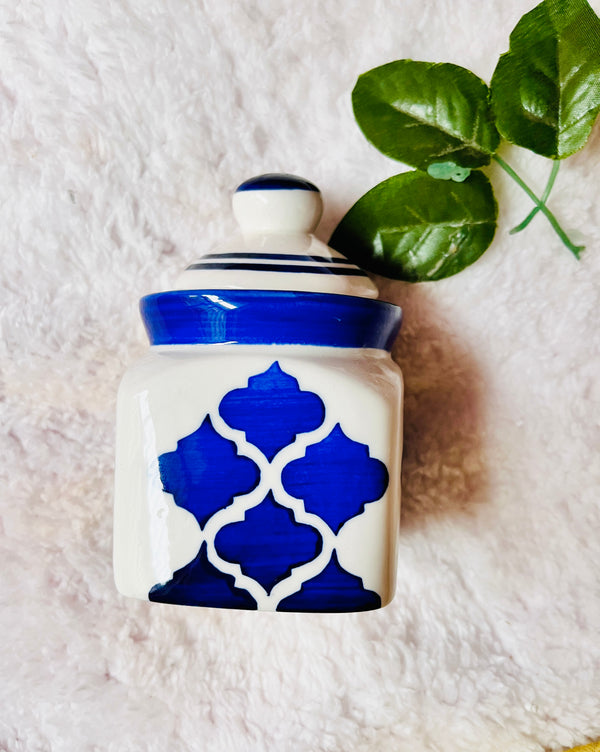 handmade ceramic - Blue morrocon jar