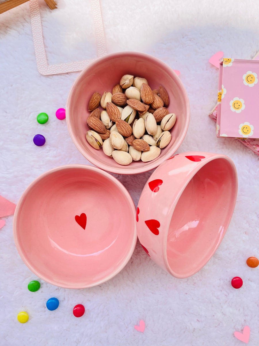 handmade ceramic bowl- Pink sweetheart