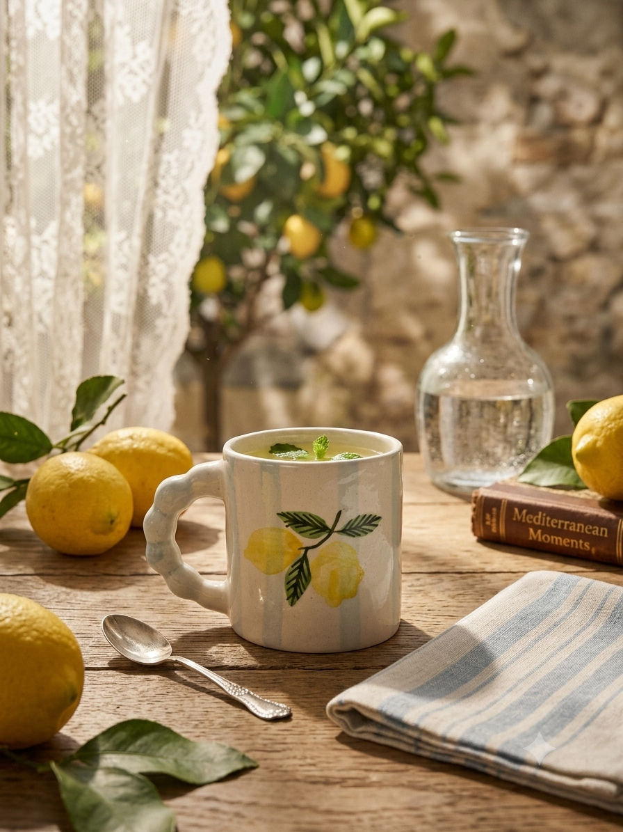 handmade ceramics - Yellow Lemon mug